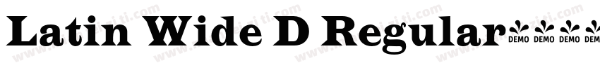 Latin Wide D Regular字体转换